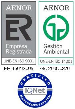 Certificados AENOR ISO 9001 e ISO 14001 e IQNet de gestión de calidad y gestión ambiental obtenidos por Novaltia.